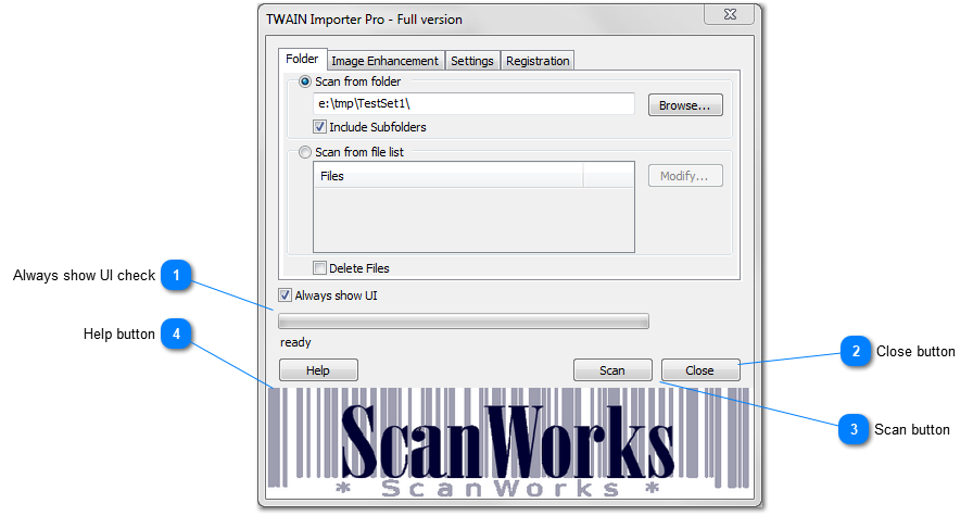 TwainImporter Pro configuration dialog